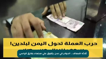 ثلاثة أضعاف.. الدولار في عدن يتفوق على صنعاء بفارق قياسي